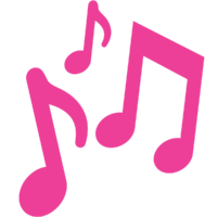 Pink music notes